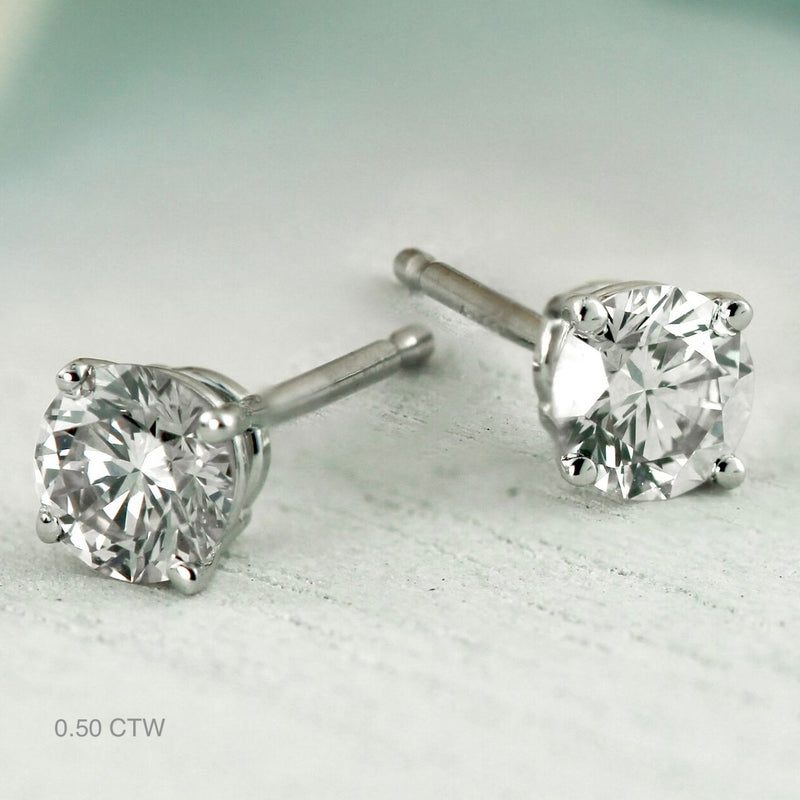 Classic Natural Diamond Stud Earrings