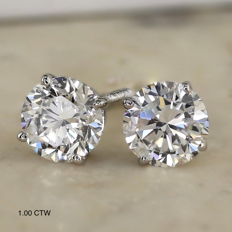 Classic Natural Diamond Stud Earrings