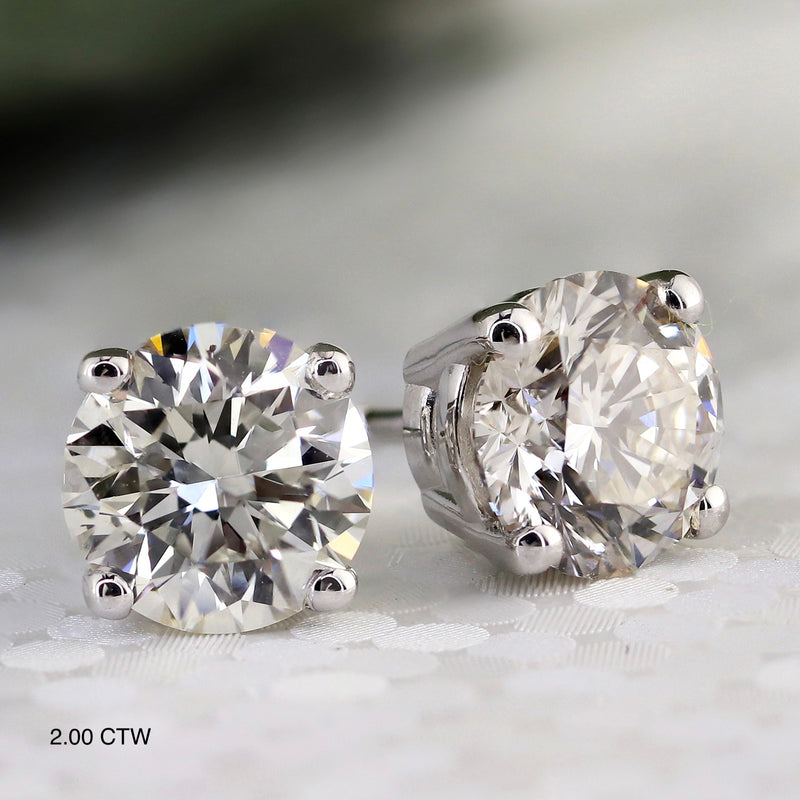 Classic Natural Diamond Stud Earrings