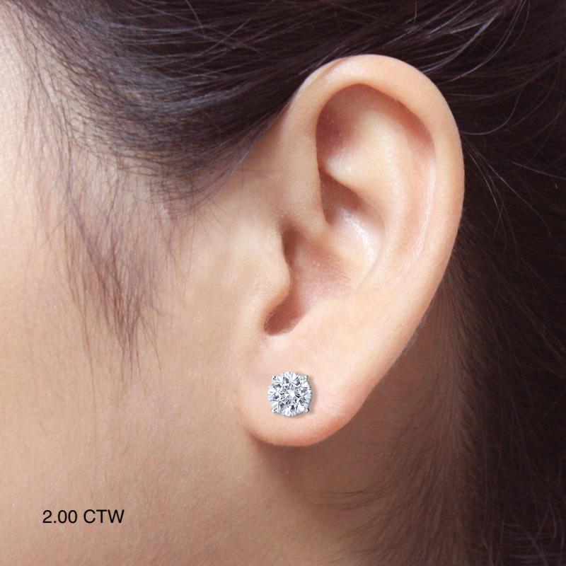 Classic Natural Diamond Stud Earrings