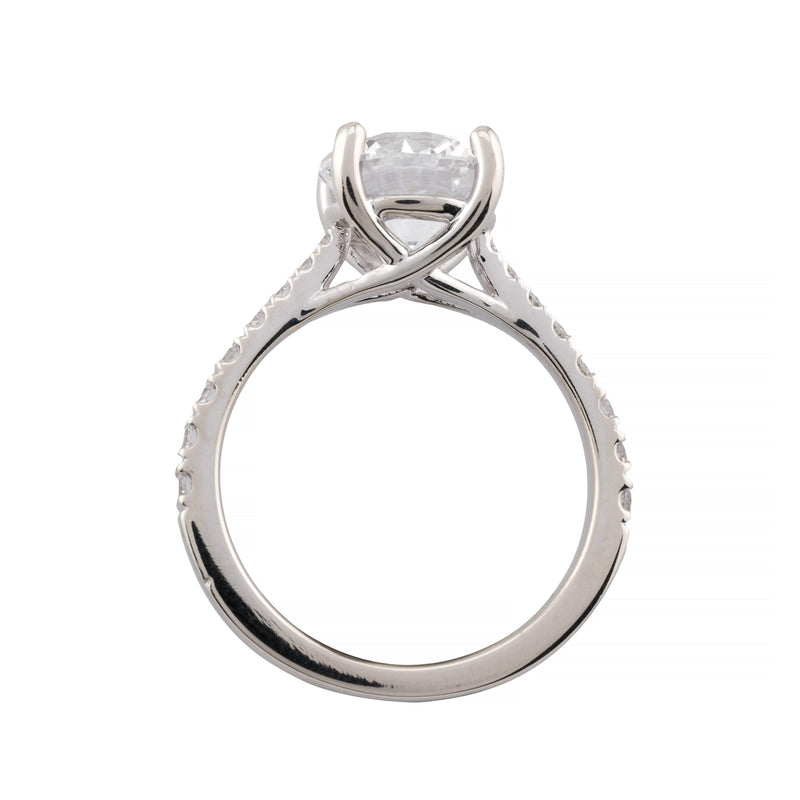 Contempoary 2.24ctw Lab Grown Diamond Engagement Ring in 14K White Gold