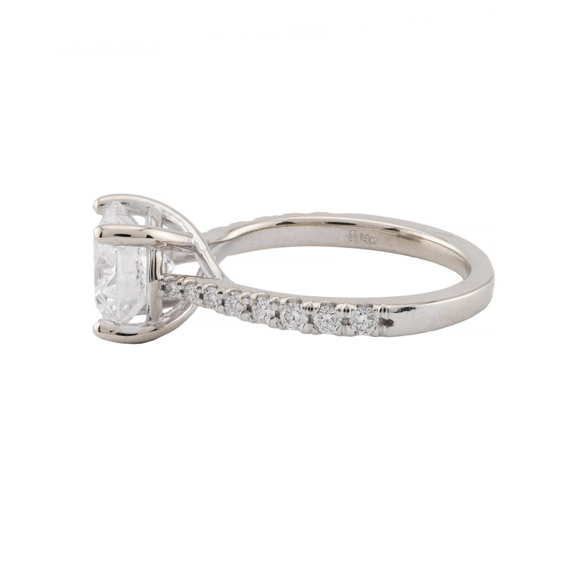 Contempoary 2.24ctw Lab Grown Diamond Engagement Ring in 14K White Gold