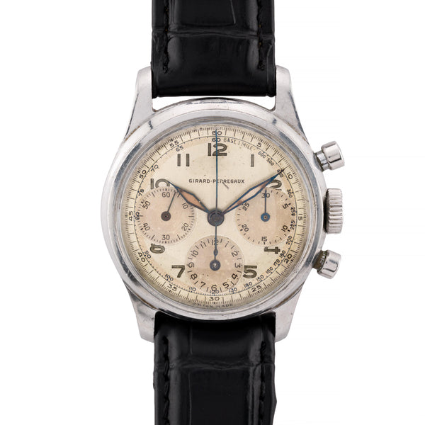 Girard Perregaux Steel Ref 22209 Universal Cal. 281 Three Register Chronograph