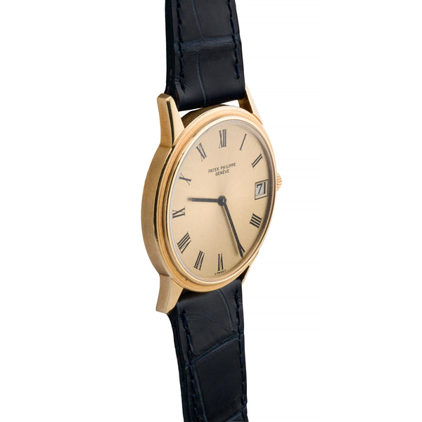 Vintage Patek Philippe Ref 3595 Slim Automatic Wrist Watch with Date in 18K Gold