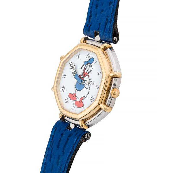 Gerald Genta for Disney Donald Duck Wrist Watch in 18K Gold & Stainless Steel