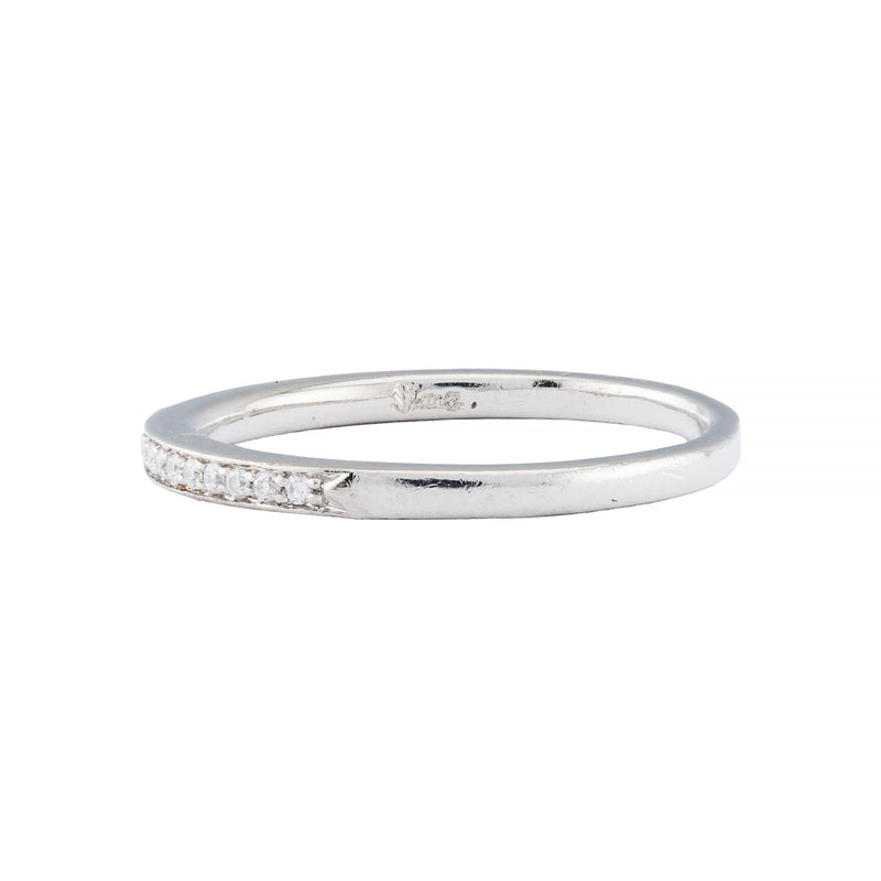 Pave Diamond Stacking Ring Wedding Band in Platinum