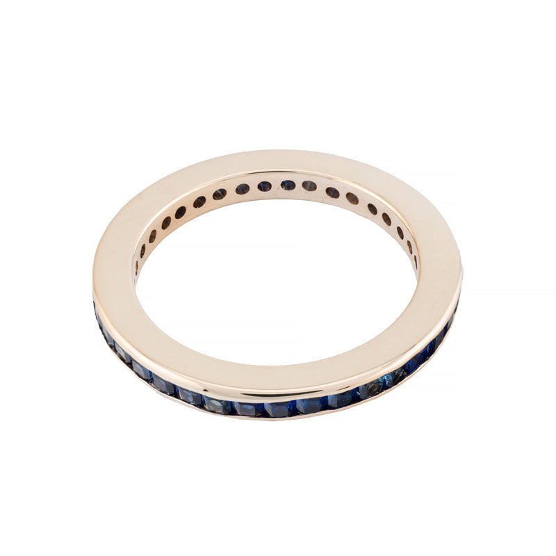 Art Deco Sapphire Eternity Band in 18K Gold Circa 1920