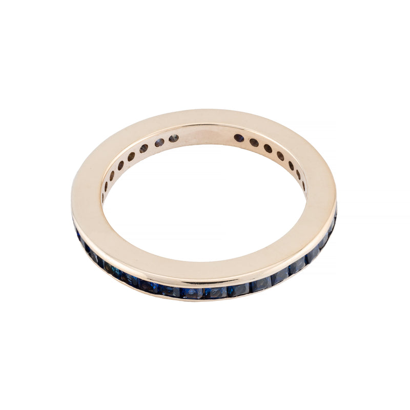 Art Deco Sapphire Eternity Band in 18K Gold Circa 1920