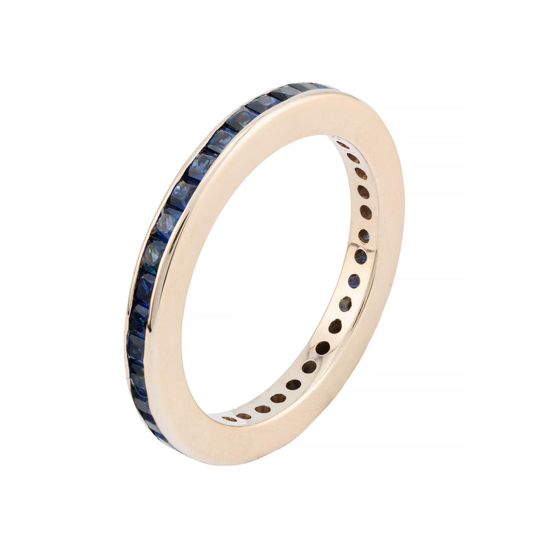 Art Deco Sapphire Eternity Band in 18K Gold Circa 1920