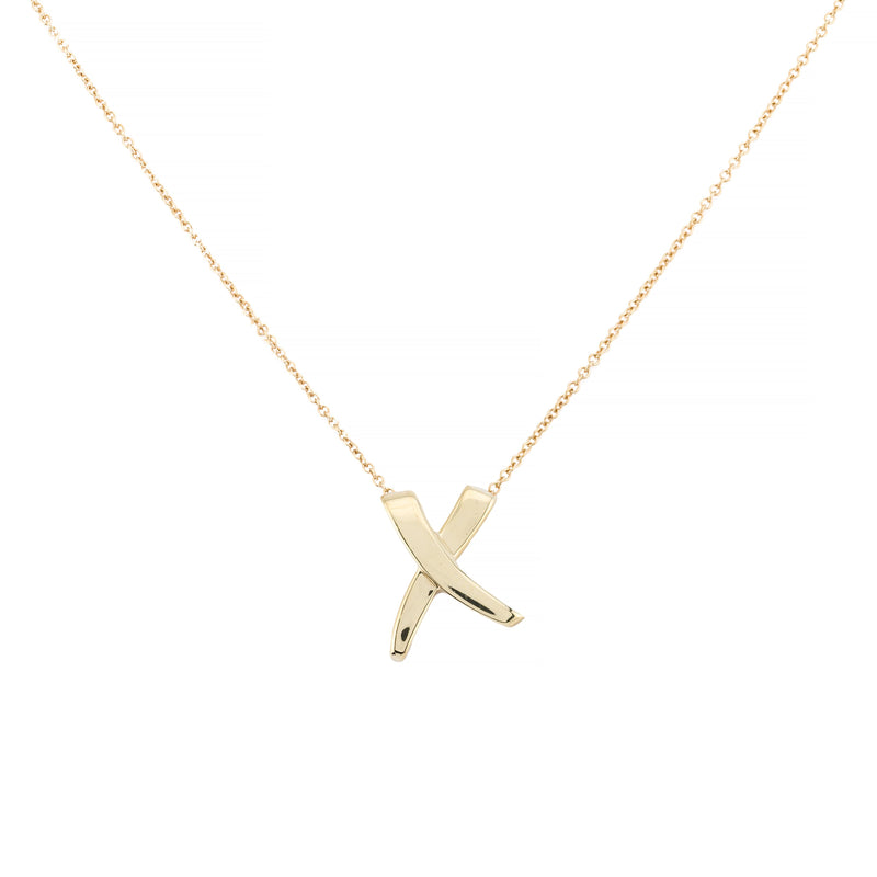 Tiffany and Co. Paloma Picasso Graffiti X Necklace in 18K Yellow Gold