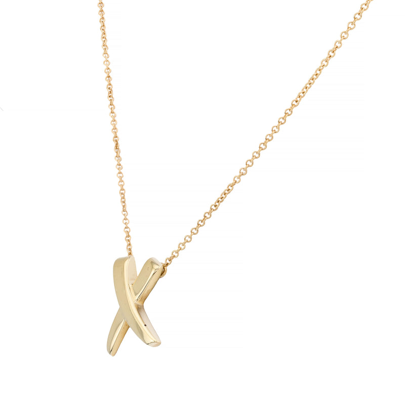 Tiffany and Co. Paloma Picasso Graffiti X Necklace in 18K Yellow Gold