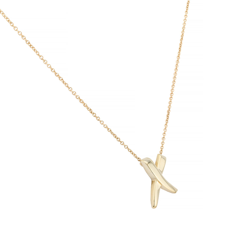 Tiffany and Co. Paloma Picasso Graffiti X Necklace in 18K Yellow Gold