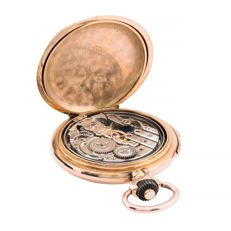 Fine & Rare Carillon Three Chime Minute Repeater 18 Karat Gold Pocket Watch