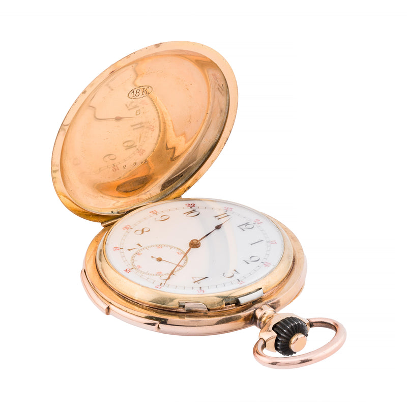 Fine & Rare Carillon Three Chime Minute Repeater 18 Karat Gold Pocket Watch