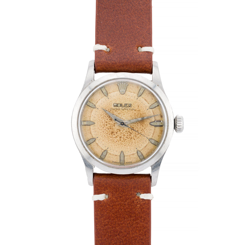 Rolex Tropical Patina Vintage Oyster Perpetual Ref 6332 Stepped Dial