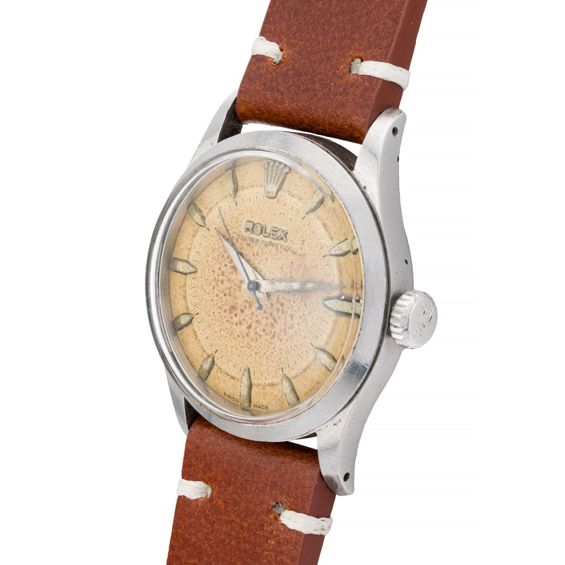 Rolex Tropical Patina Vintage Oyster Perpetual Ref 6332 Stepped Dial