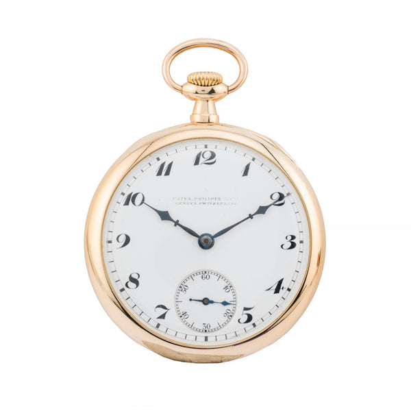 Patek Philippe High Grade 20 Jewel 18 Karat Gold Mens Pocket Watch