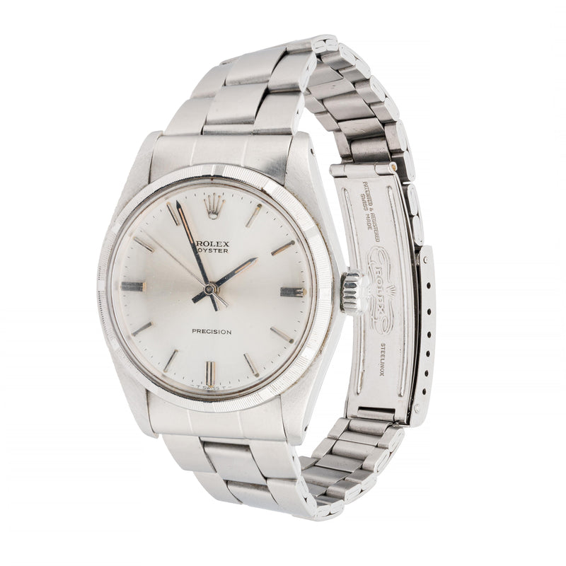 Rolex Vintage Stainless Seel Oyster Precision Wrist Watch