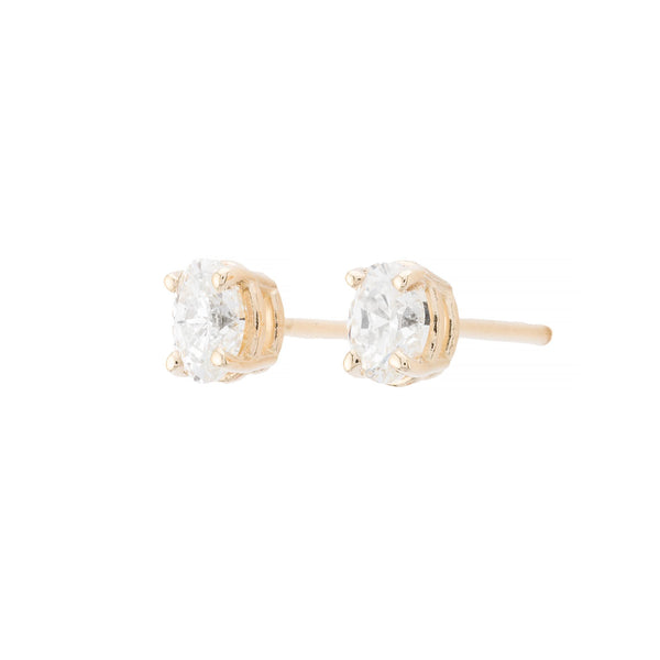 Oval Cut Diamond 0.40ctw Stud Earrings in 14K Yellow Gold