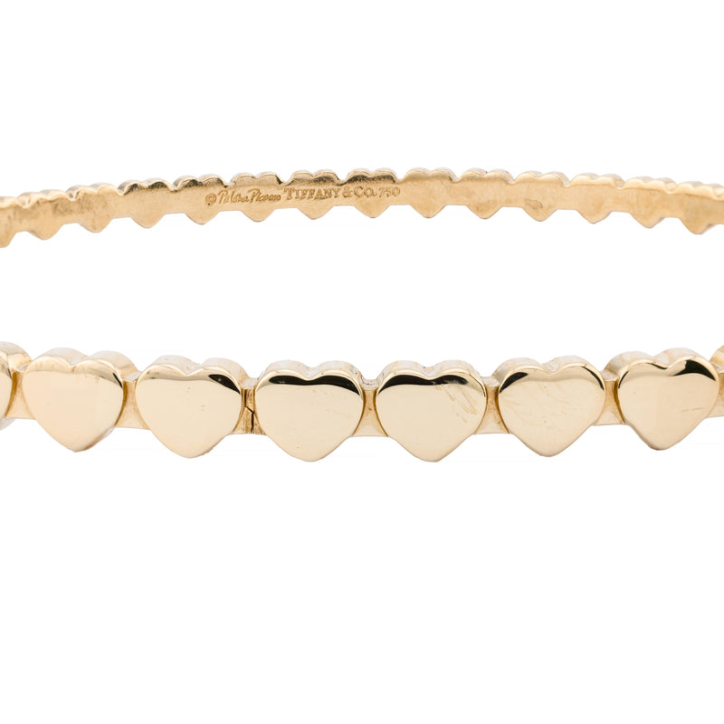 Tiffany & Co Crown of Hearts Bangle Bracelet by Paloma Picasso in 18K Gold