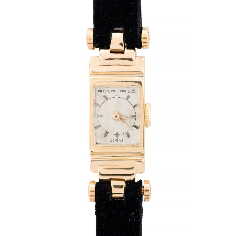 Patek Philippe Art Deco Articularted Elongated 18 Karat Yellow Gold Ladies Watch