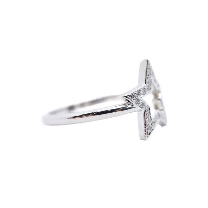 Authentic Tiffany & Co 0.15ctw Diamond Star Ring in Platinum Vintage